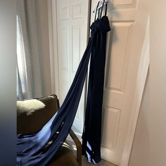 Cameron Blake Navy Evening Gown - Picture 7 of 10